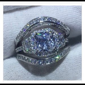 Princess cut ring set